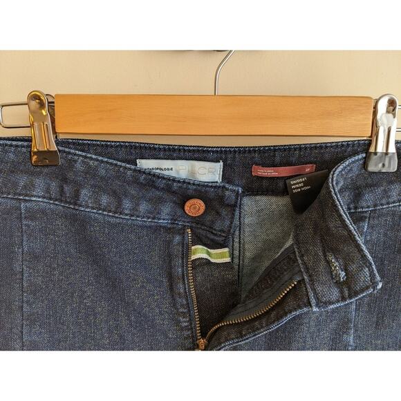 Anthropolgie Pilcro & the Letterpress Shimmer Skinny High Rise Denim Legging 27 - Picture 3 of 8